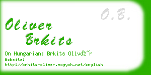 oliver brkits business card